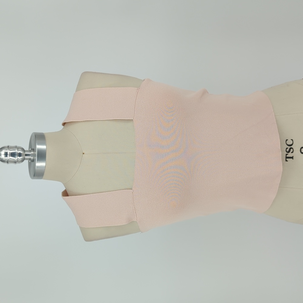 A.L.C. Lia Blush Pink Ribbed Crop Top